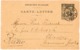 1902 Carte Lettre 25ct Adressée En RUSSIE Obl. C.à.d "LIGNE N. PAQ. FR. N°7 10/11/02" (Escale De Shanghai, Indice 13) - Cartoline-lettere