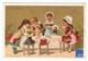 La Dinette Chromo Dorée Au Bon Marché 1900s Fille Poupée Jeu Jouet Fillette Robe Vintage Doll Victorian Trade Card A17-1 - Au Bon Marché