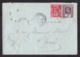 Straits Settlements: Cover Singapore To France, 1909, 2 Stamps, King George V, 2 Types (damaged, See Scan) - Andere & Zonder Classificatie