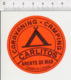 Publicité Ancienne étiquette De Bagage D'hôtel / Camping Caravaning Carlitos Arenys De Mar Espagne Espana El CP 2/300 - Etiquettes D'hotels
