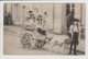 CARTE EXPEDIEE DE JARGEAU - LOIRET - CARTE PHOTO ATTELAGE DE CHIEN - VOITURE A CHIENS - FETE - Jargeau