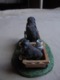 Statuette De Chien - St Bernard Et Son Chiot Dans Une Charrette - Animaux