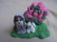 Delcampe - Statuette De Chien - Lhassa Apso Et Son Chiot - Animals