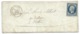 N°14 BLEU NAPOLEON SUR LETTRE / MAS CABARDES POUR CASTRES / 5 JANV 1856 - 1849-1876: Période Classique