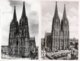 KOLN-RHEIN-DOM WESTSEITE-REAL PHOTO-VIAGGIATA 1950  2 CP - Koeln