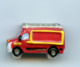 FEVE  - FEVES -  VOITURE CAMION ROUGE ET JAUNE - ECHELLE -  POMPIERS ? - Other & Unclassified