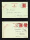 "2 ENTIERS CARTES POSTALES COMMERCIALES POUR EXPEDITIONS DE LESSINES (BELGIQUE) VERS ROSIERES ET GUILLAUCOURT (FRANCE)" - Autres & Non Classés