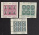 South Africa, 1/2d, 1d. 1 1/2d,  Panes From Booklet Of 1948, MH * In Top Selvedge - Unused Stamps