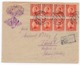 1923 KINGDOM OF SHS, SLOVENIA, PTUJ TO ZURICH, SUISSE, REGISTERED MARK IN VIOLET, 6 POSTMARKS AT THE BACK - Covers & Documents