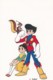 'ZBA' Artist Image Japanese Cartoon Characters Hero With Girl And Squirrel, C1970s/80s Vintage Postcard - Other & Unclassified