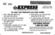 Sturgis 1994 Motocycle Rally Express Phone Ticket - Moto