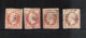 Lot De 22 Timbres Oblitérés Napoléon III  (dont 2 Paires) - N°  12a à 17Bb ( ?? ) - 1853-1860 Napoléon III