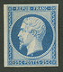 25c PRESIDENCE Bleu-Vert (Maury 10c) Neuf Sans Gomme. Cote 1600€. Certificat SCHELLER. Superbe Qualité. - 1852 Luigi-Napoleone