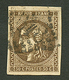 30c BORDEAUX (n°47) Variété D' Impression "Trait Traversant Le Timbre" Obl. Signé SCHELLER. Superbe. - 1870 Bordeaux Printing