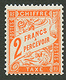 TAXE 2F Orange (n°41) Neuf **. Cote 750€. Superbe. - Other & Unclassified