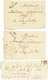 1841/44 Lot De 3 Lettres Avec Cursive 29 SUMENE En Noir (x2) Et Rouge (indice 18). Superbe. - Otros & Sin Clasificación