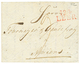 1812 124 LEER En Rouge Sur Lettre Pour La FRANCE. Superbe. - 1792-1815: Conquered Departments