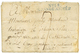1806 N°15 GRANDE ARMEE En Bleu Sur Lettre Avec Texte Daté "D' AUSPACH" Pour La FRANCE. TB. - Sellos De La Armada (antes De 1900)