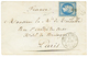 "BUREAU SEDENTAIRE - Utilisation Du 25c EMPIRE" : 1854 25c(n°15) TB Margé Obl. AOB Sur Enveloppe Pour PARIS. Utilisation - Sellos De La Armada (antes De 1900)