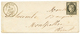 1849 20c Noir Sur Blanc (n°3) TTB Margé Obl. Grille + T.14 TOURNUS Sur Lettre. Superbe. - 1849-1850 Ceres