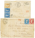 1859/61 2 Lettres à 50c Ou 1F Pour La MARTINIQUE Avec N°13 + N°14(x2) Et N°14 + N°18. TB. - 1853-1860 Napoleon III