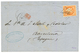 1871 40c BORDEAUX (n°48) TTB Margé Sur Lettre De MARSEILLE Pour BARCELONA (ESPAGNE). TTB. - 1870 Emisión De Bordeaux
