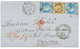 "Affrt à 80c" : 1873 CERES 25c(x2) + 30c Sur Lettre De PARIS + Wfr.1 1/2 Rouge Pour VARSOVIE (POLOGNE). TTB. - 1849-1876: Periodo Clásico