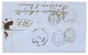 "90c Pour Le DANEMARK" : 1862 10c(n°13) + 80c (n°17) Pli Obl. PC 2738 + T.15 ROUEN Pour ELSENEUR (DANEMARK). TB. - 1849-1876: Periodo Clásico