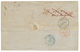 1872 40c SIEGE (n°38) + 25c(n°60)x2 + Marque D' Echange FR/2F Sur Lettre Taxée Pour Le TEXAS (USA). TB. - 1849-1876: Klassik