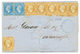 VARNA : 1865 10c (x6) + 20c (x2) Obl. GC 5103 En Bleu Sur Lettre De VARNA Pour CONSTANTINOPLE. Affrt Rare à 1F. B/TB. - Other & Unclassified