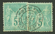 HAITI : 5c SAGE (x2) Oblitération Centrale PORT AU PRINCE PAQ FR. D N°2. RARE. Superbe. - Other & Unclassified