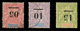 SURCHARGE RENVERSEE - 05 S/ 50c (n°48a) Obl. + 10 S/ 5F (n°49a) Obl. + 15 S/ 1F (n°50a)x2 Neuf (*). RARE (tirage 300). C - Otros & Sin Clasificación