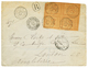 1892 Bloc De 4 Du 25c (1 Timbre Défectueux) Obl. TAMATAVE MADAGASCAR Sur Enveloppe RECOMMANDEE Pour L' ANGLETERRE. Bloc  - Other & Unclassified