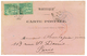 1882 CG 5c (x2) Obl. Sur CARTE PRECURSEUR De FORT DE FRANCE Pour PARIS. Tâches Au Verso. TB. - Otros & Sin Clasificación