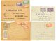 1937/44 Lot De 4 Lettres NOUVELLES HEBRIDES Dont 3 RECOMMANDEES. TTB. - Otros & Sin Clasificación