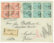 1914 5p Block Of 4 + 10p Block Of 6 Canc. SHKODRE On REGISTERED Envelope To AUSTRIA. Superb. - Albania