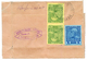 VATHY - REGISTERED WRAPPER : 10p(x2) + 1P Canc. VATHY + ECHANTILLON SANS VALEUR RECOMMANDE In Violet On REGISTERED WRAPP - Oriente Austriaco