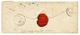 1854 BELGIUM 40c Canc. 16 + OSTENDE + FRANCE 20c Star Cancel On Envelope With Full Text From OSTENDE To PARIS Redirected - Otros & Sin Clasificación