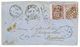 "SUEZ To CEYLON" : 1868 GREAT BRITAIN 6d(x2) Canc. B02 + SUEZ + COLOMBO UNPIAD + Rare Cds DIMBULA UNPAID On Envelope To  - Otros & Sin Clasificación