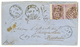 "SUEZ To CEYLON" : 1868 GREAT BRITAIN 6d(x2) Canc. B02 + SUEZ + COLOMBO UNPIAD + Rare Cds DIMBULA UNPAID On Envelope To  - Autres & Non Classés