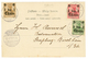 "TSCHIFU" : 1905 1c + 2c + 4c Canc. TSCHIFU On Card To STRASSBURG. Vf. - China (oficinas)