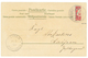 1905 Bisect 10pf Canc. Negativ Cachet PONAPE On Card (GruSS) To SAIPAN MARIANEN. Signed MANSFELD. Vvf. - Caroline Islands