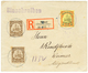 "RABAUL" : 1910 3pf(x2) + 25pf Canc. RABAUL On REGISTERED Envelope To WEIMAR. Vf. - German New Guinea