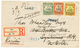 "SAMOA To USA Redirected To CANADA" : 1902 5pf + 25pf+ 30pf Canc. APIA On REGISTERED Envelope To SYRACUSE (USA) Redirect - Samoa