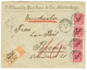 1899 10pf Strip Of 4 Canc. KLEIN-POPO On REGISTERED Envelope To BREMEN. Vvf. - Togo