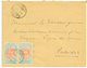 "ETHIOPIA To YEMEN" : 1911 1g(x2) Canc. DIRE-DAOUA On REGISTERED Envelope To "CHEMIN DE FER En TURQUIE LIGUE Du YEMEN, H - Ethiopie