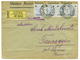 1900 AUSTRIAN LEVANT 1P On 25h Strip Of 4 Canc. JERUSALEM On REGISTERED Envelope Via VARSOVIE To TAUROGGEN KOWENO (RUSSI - Palestina