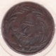 Mexico FIRST REPUBLIC 1/4 Real 1834 En Cuivre KM# 358 - Mexico