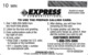 Express Phone Ticket - World's Only Corn Palace 1994 South Dakota - Andere & Zonder Classificatie