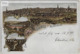 Gruss Aus Remscheid - Panorama, Thalsperre, Wupperbrücke Bei Müngsten - Chromo Lithographie 1897 - Remscheid
